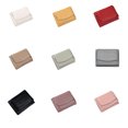 thumbnail image 4 of Portable Women Leather Wallet Simple Design Cash Changes Foldable Change Purse Shopping Card Holder Carrying Bag Birthday Gift Pink, 4 of 9