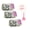 Vases, variant on Melamine Tidbit Serving Trays for Sushi, Cake Slice, Tarts, Pies, Cream Puffs Rectangular with Modern Attractive Designs 10" x 6.5" Each 3pcs/Set and a Free Sauce/Salsa Spoon (Icecream)