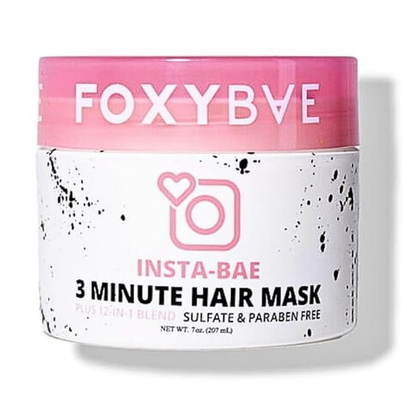 FoxyBae 3-Minute Hair Mask with Biotin for Dry, Damaged Hair, Deep Conditioning & Hydration, Moisturizing Treatment, 7 fl oz