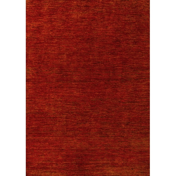 Ahgly Company Indoor Rectangle Abstract Yellow Modern Area Rugs, 3' x 5'
