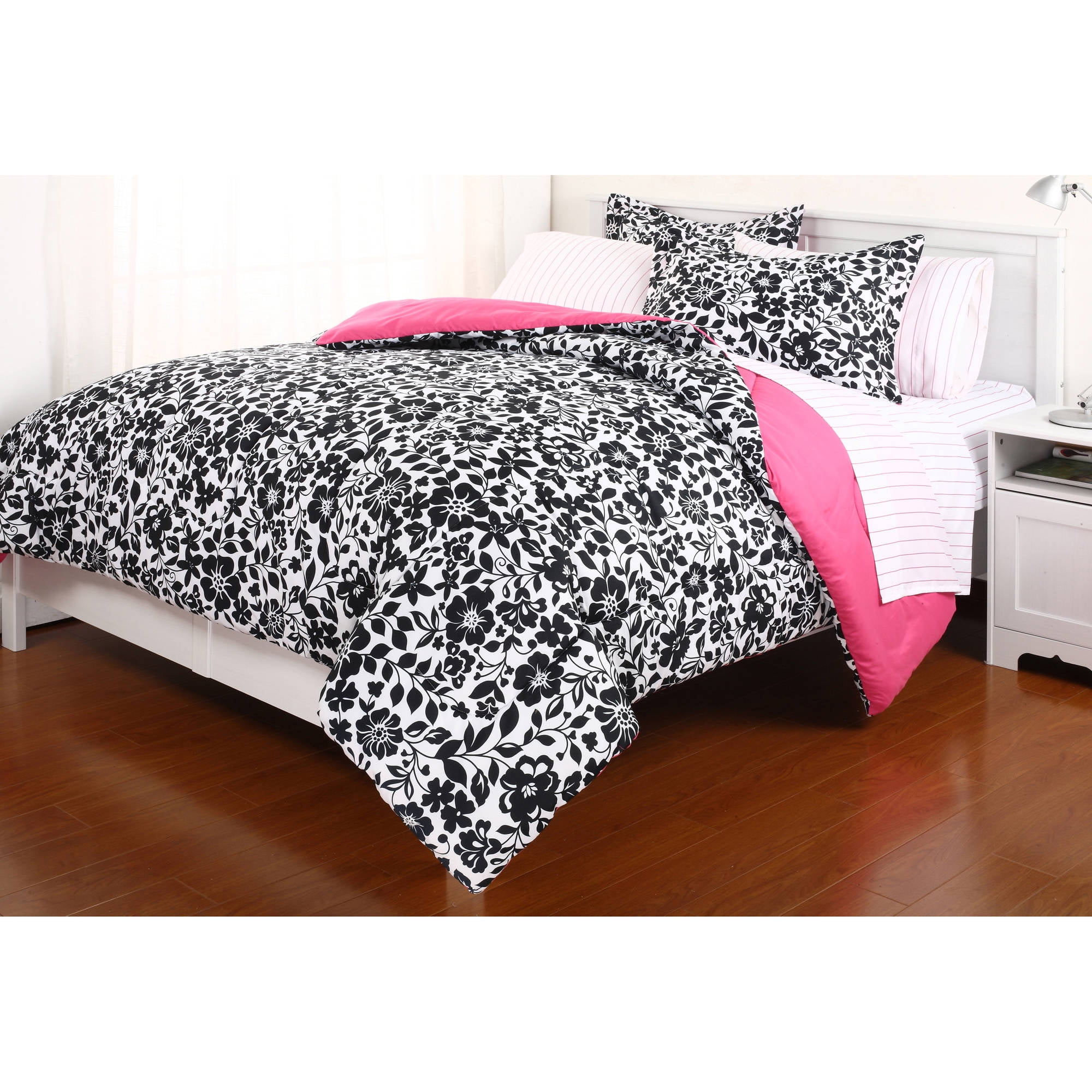 Amelia Reversible Bed In A Bag Bedding Set Walmartcom - amelia reversible bed in a bag bedding set walmartcom -
