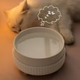 thumbnail image 3 of BESTSKY Heated Water Bowl,Fresh Water Quality Slow Feeder Dog Bowls,Ceramic Material Dog Feeding Station,White, 3 of 5