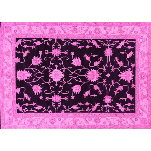 Ahgly Company Indoor Rectangle Persian Pink Traditional Area Rugs, 6' x 9'
