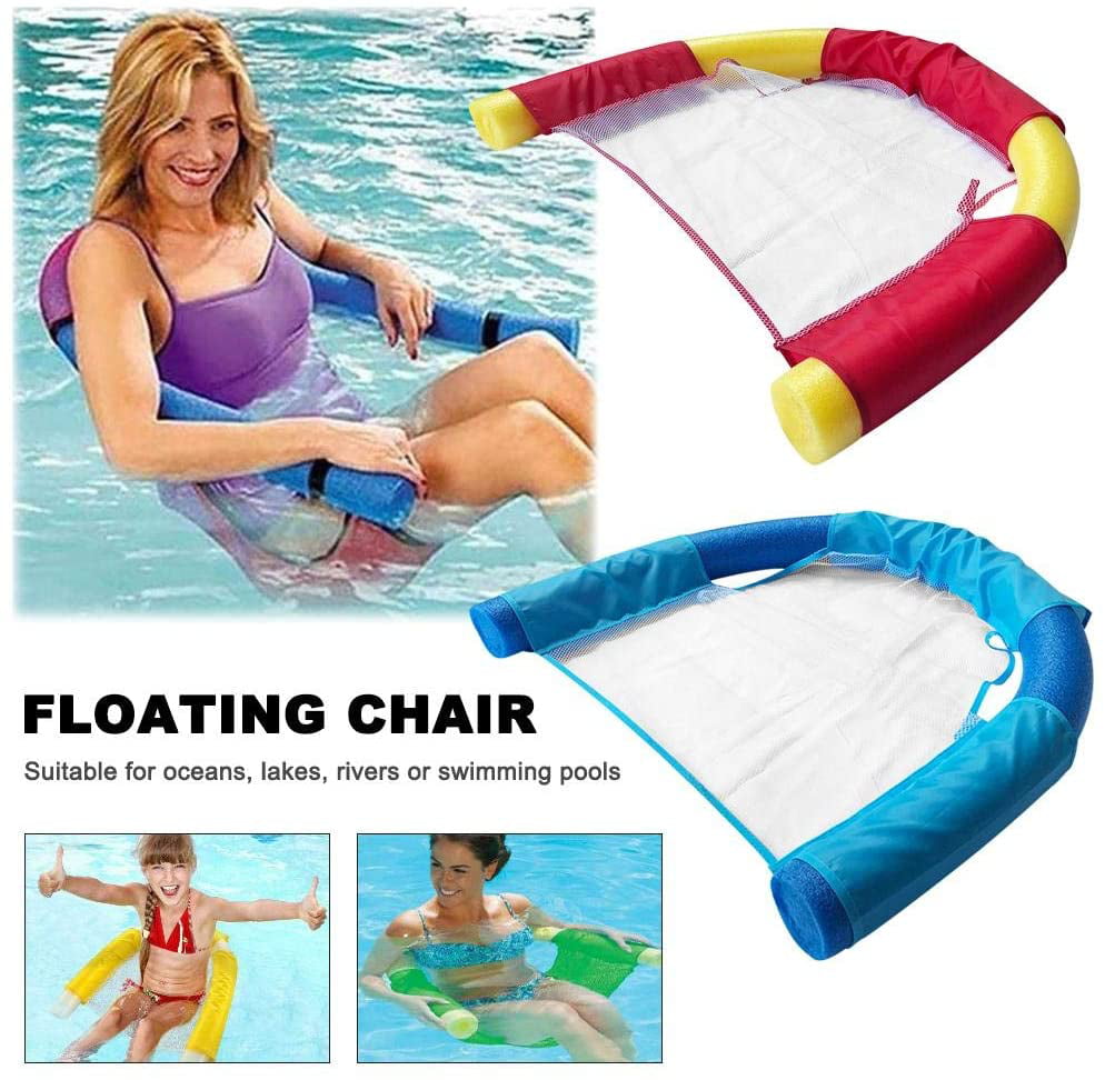 Swimming Noodle Seat Mesh Chair Sling Floating Float Pool Fun Adult Travel Beach