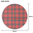 thumbnail image 6 of Red Black White Checkerboard Checkered Pattern Round Tablecloth 60"x60",Wrinkle Wipeable Table Cloth for Kitchen Dining Room Picnic Patio Party, 6 of 6