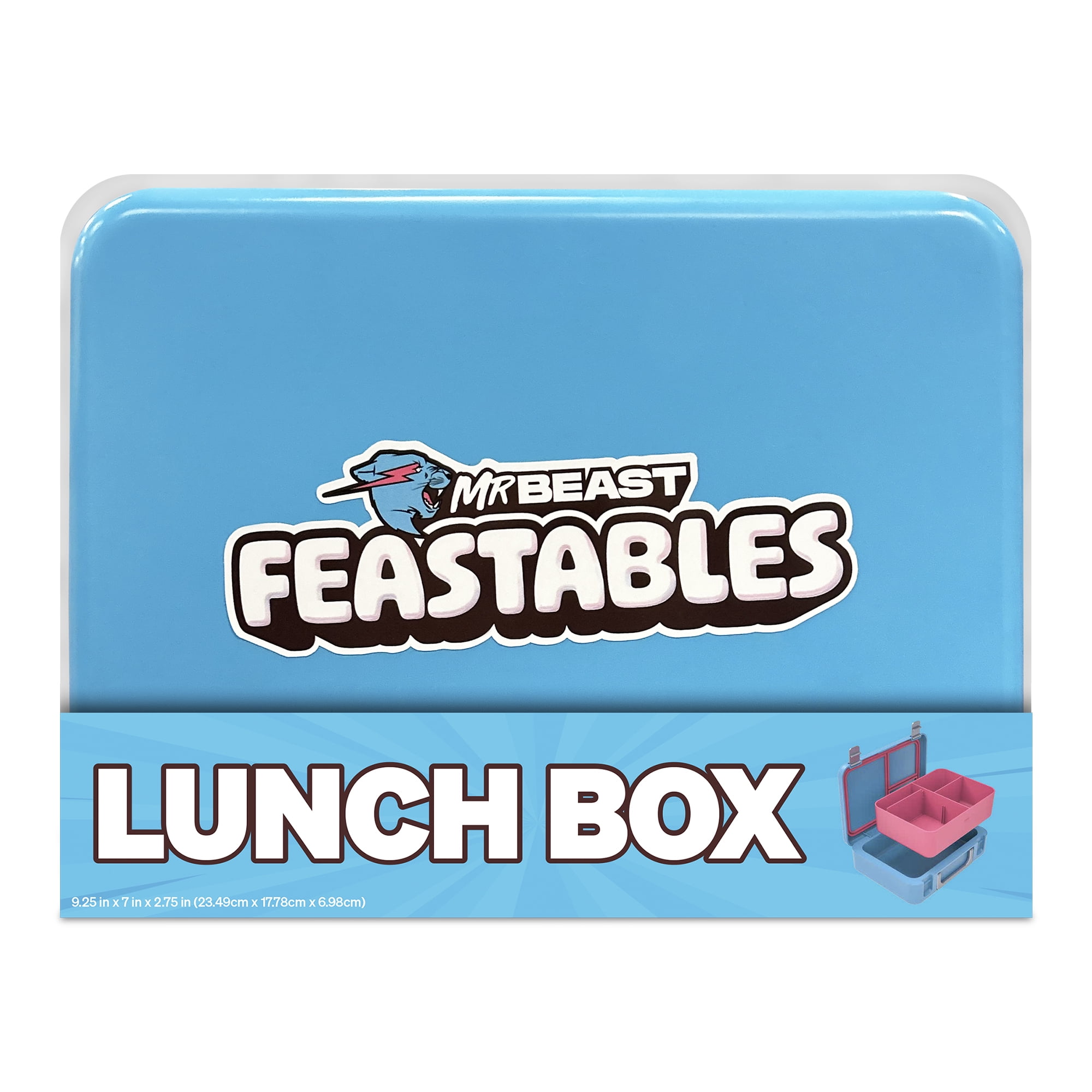 MrBeast Feastables Worlds Coolest Collectible Lunch Box, BPA-Free,