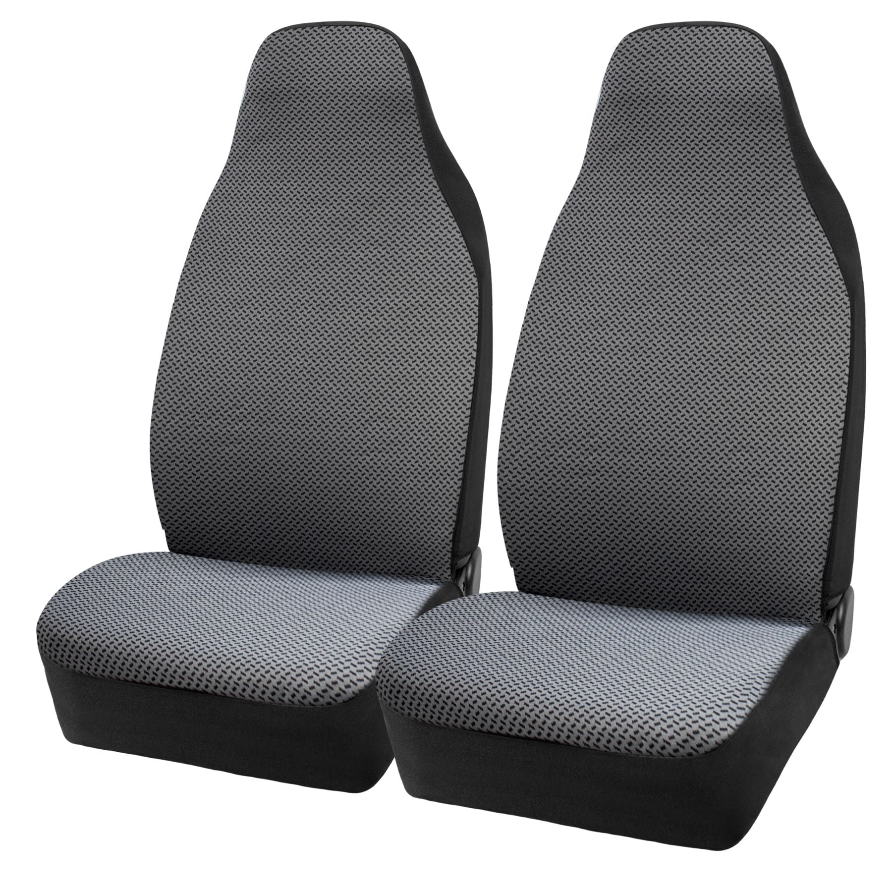 Auto Drive Piece High Back Seat Covers Starla Jacquard Polyester Black,  Universal Fit, AD081702B