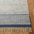 thumbnail image 3 of SAFAVIEH Montauk Zaman Diamond Cotton Area Rug, Ivory/Navy, 6' x 6' Square, 3 of 8