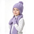 thumbnail image 6 of Toddler Hats, Gloves and Scarves Sets Winter Warm Knit Thick Thermal Stretchy Ski Head Hat Scarf Gloves Set, 6 of 7