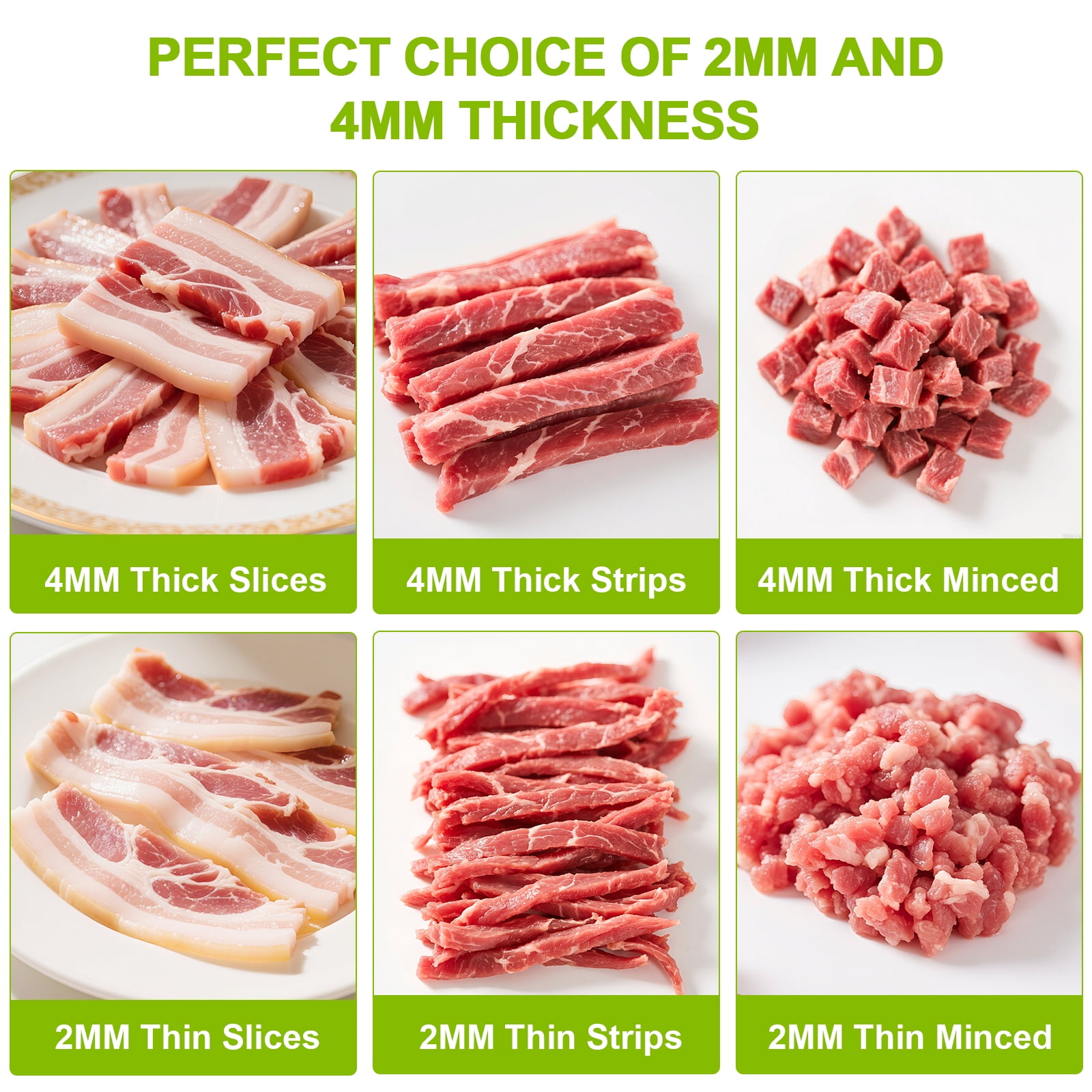 SupMaKin Meat Slicer Cleaver Knives Set, 17-in-1 Stainless Steel Meat Knife for Hot Pot, Barbecue and Making Pork Chicken Beef Jerky