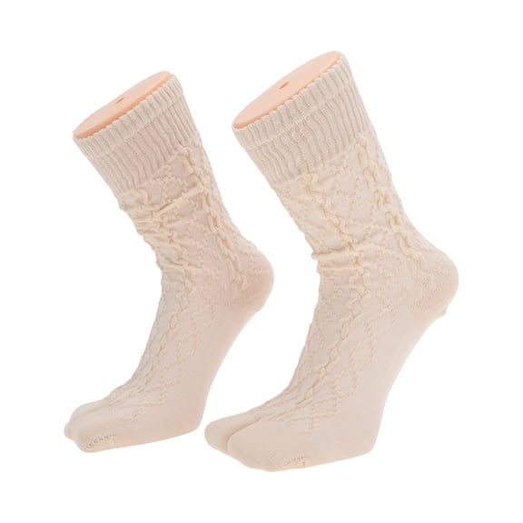 Unique Bargains 1 Pair Two-toed Socks Comfortable Warmth Socks for Women Skin Color