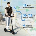 thumbnail image 6 of HOVERMAX Electric Scooter for Adults, Dual Suspension, 350W Motor, 18.6 MPH & 19 Miles Range, 8.5'' Solid Tires, Foldable Design, APP Control, 6 of 8