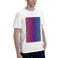 thumbnail image 2 of Bingfone Leopard Neon Rainbow Gradient Men'S Loose Fit Short-Sleeve Pocket T-Shirt, 2 of 7