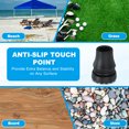 thumbnail image 4 of Quad Cane Tips 5/8 Inch, 4 Pcs Replacement Foot for Standing Stick Women Men Seniors, Black(Style 4), 4 of 7