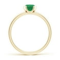 thumbnail image 2 of ANGARA Natural Semi Bezel-Set Emerald Solitaire Engagement Ring in 14K Yellow Gold for Women (Size-5mm) | May Birthstone, Birthday, Anniversary, Jewelry Gift for Women | Natural Emerald Ring, 2 of 9
