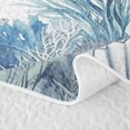thumbnail image 5 of Erosebridal Watercolor Seagrass Coral Twin Quilt Set,Seashell Starfish Underwater Twin Coverlet Set For Boys,2pcs, 5 of 7
