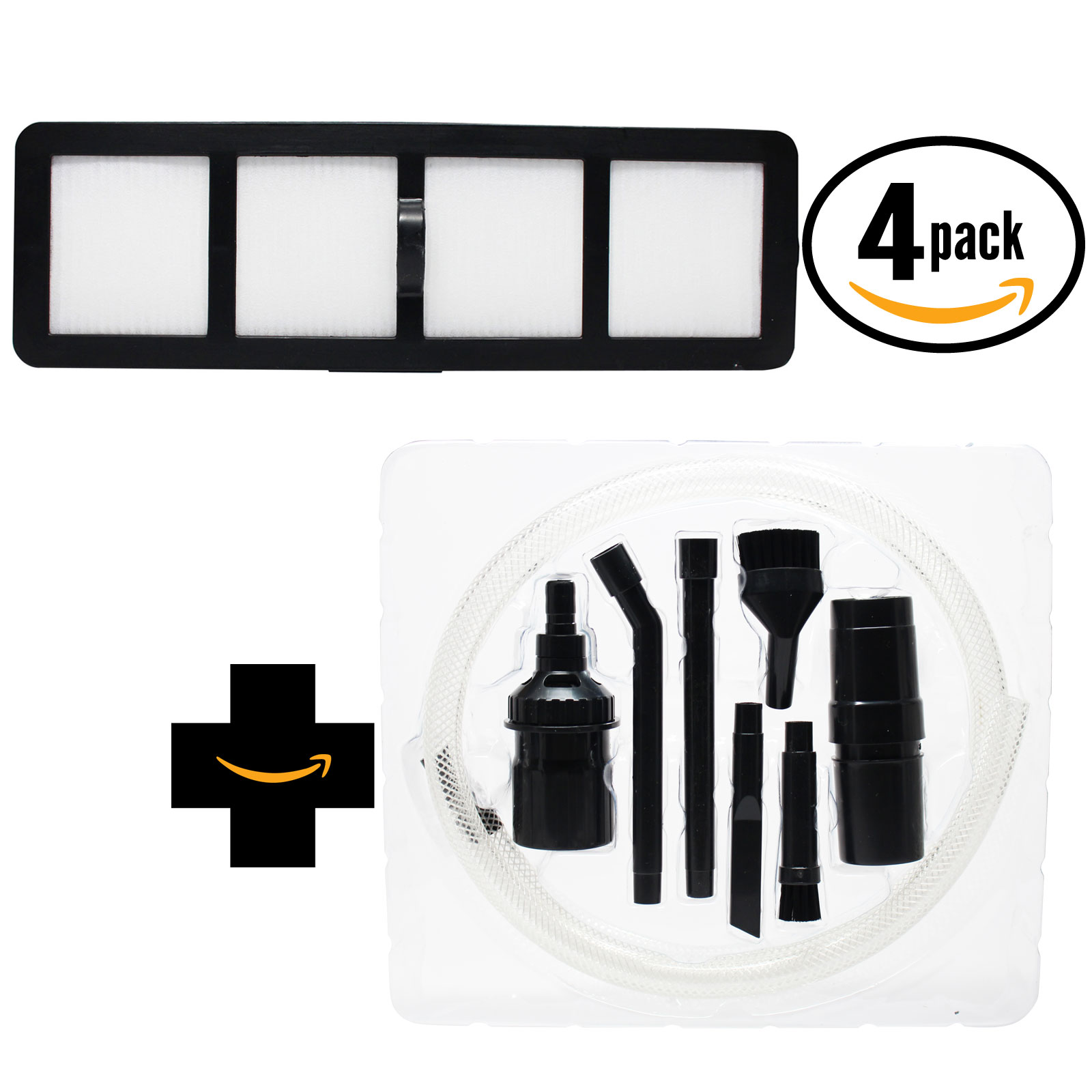 4Pack Replacement Eureka AS1002 Vacuum HEPA Filter with 7Piece Micro