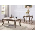 thumbnail image 2 of ACME Jayceon Rectangular Wooden Marble Top Coffee Table in Champagne Brown, 2 of 2