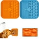 thumbnail image 1 of Alfombrilla para lamer perros, 2 piezas Alfombrilla para lamer perros con succión súper fuerte con 1 espátula de silicona, para el cuidado, entrenamiento y uñas del perro - 15 cm, 1 of 5