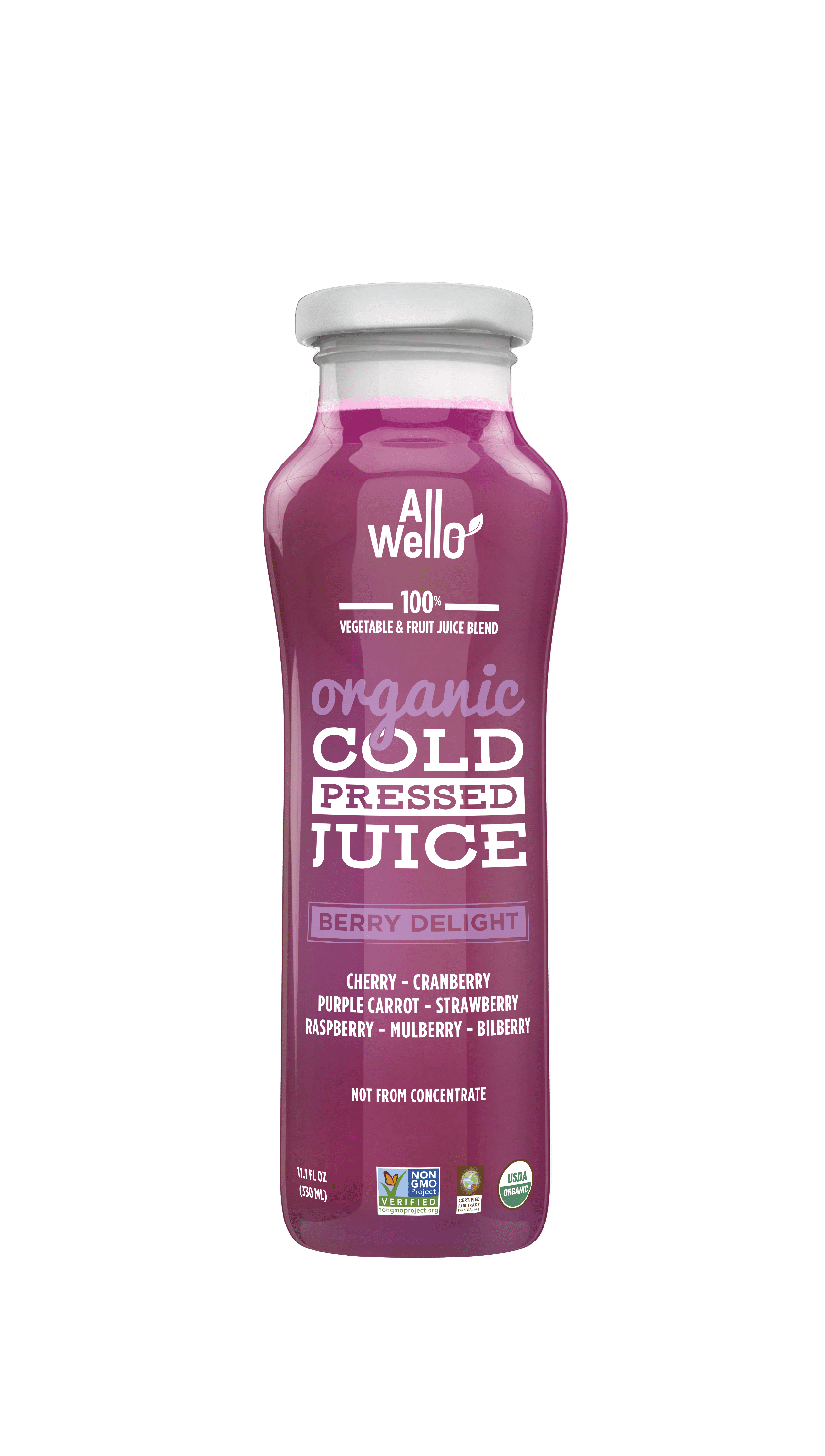 AllWellO Organic Cold Pressed Juice Drinks with Real Fruits and Vegetables Gluten Free Non-GMO Healthy Juices Sustainably Packaged in Glass Bottles No Preservatives No Sugar Added (GO GREEN, 6 Pack)