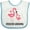 White and Blue, variant on Inktastic Grandma Loves Me Flamingo Grandchild Girls Baby Bib