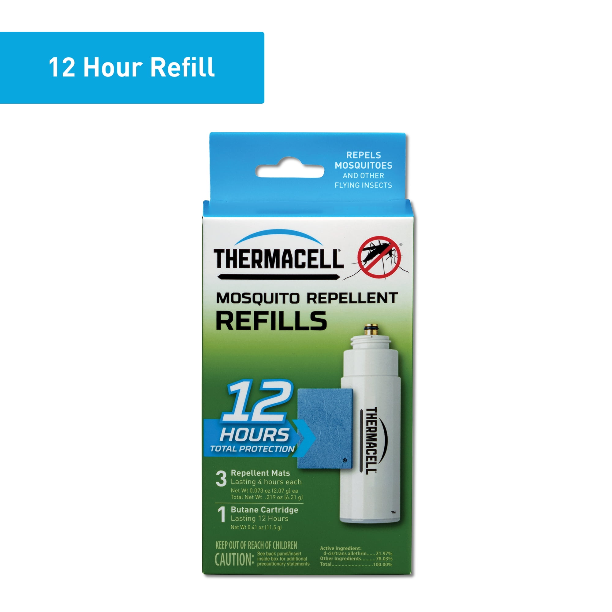 Thermacell Mosquito Repellent Refills; 3 Mats and 1 Fuel Cartridge