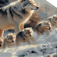 thumbnail image 3 of Fotbe Wolf Family Winter Wonderland Gorro Clásico de Béisbol, Gorra Ajustable con Broche Snapback, Gorro de Exterior de Algodón Suave, 3 of 6