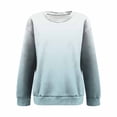 thumbnail image 4 of Women's Oversized Long Sleeve Sweatshirt, Tie Dye Gradient Color Pullover, Loose Fit Crewneck Top, Plus Size Casual Streetwear, Fall Winter Long Sleeve Crewneck Light Blue M, 4 of 8