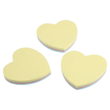 Melantax Heart Shaped Sticky Notes Stickers Self-Adhesive Sticky Notes Notepad