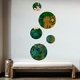 thumbnail image 3 of Designart "Blossoming And Vibrant Jungle Flora VII" Coastal Metal Wall Art Set of 5 Piece, 3 of 5