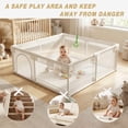 thumbnail image 5 of Easy4Home Extra Large Baby Playpen 71"x60" Toddler Play Yards Safety Fence, Light Gray, 5 of 9