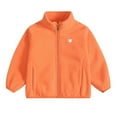 thumbnail image 2 of Tfken Jacket For Toddler Kids Boys Size 3-4 Years Stand Neck Fashion Chemise Breathable Coat Orange, 2 of 4