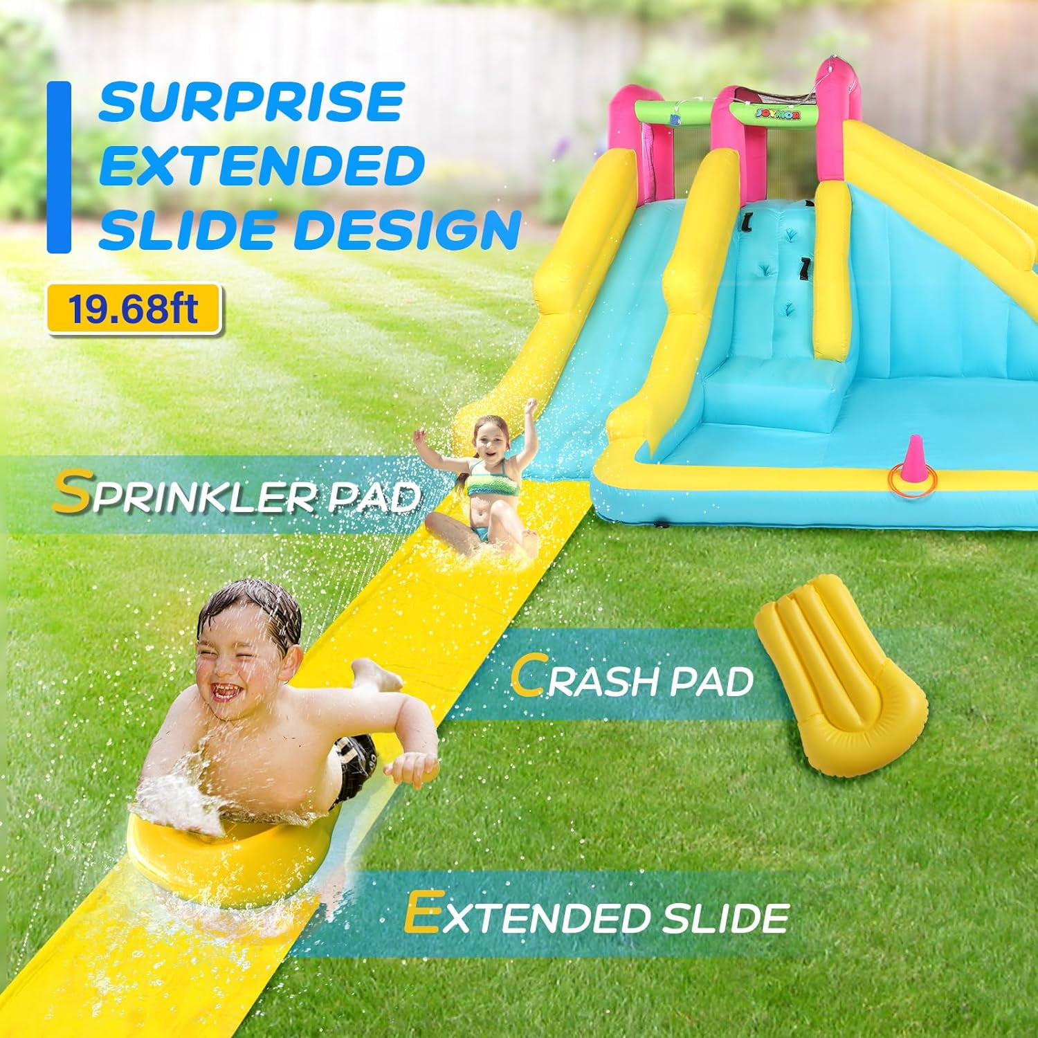 JOYMOR 20FT Inflatable Water Slide with Pool