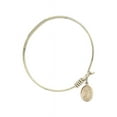thumbnail image 2 of 6 1/4 inch Round Eye Hook Bangle Bracelet w/ St. Roch in Gold-Filled, 2 of 3
