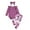 Purple, variant on Wxirdiow Newborn Girl Outfits Newborn Baby Girl Bell Bottom Outfit Ruffle Romper Cute Flare Pants Set Headband Cute Clothes Purple Size,6-9 Months