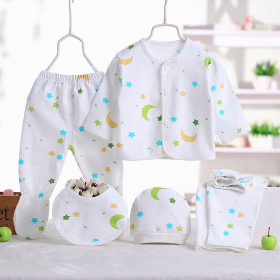 Baby Layette Gift Set Boy Boy Layette Set Unisex Baby Clothes 5 Piece Layette Sets Cotton Clothes Gift Set Kaprioy Toddler Suit for Boys