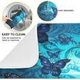 thumbnail image 2 of Coolnut Butterfly Purple Dish Drying Mat for Kitchen Counter, Ultra Absorbent Reversible Microfiber Dishes Drying Rack Pad Heat-resistant Mats 16x18in Home Decor, 2 of 7