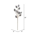 thumbnail image 3 of Vickerman OF180707 20 in. Silver Glitter Plum Leaf Spray, 3 per Bag, 3 of 4
