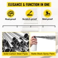 thumbnail image 4 of VEVORbrand 12FT Staircase Handrail, 440LBS Load Capacity Carbon Steel Pipe Handrail, Industrial Pipe Handrail with Wall Mount Support, Round Corner Wall Handrailing for Indoor, Outdoor, 4 of 9