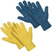 2 Pairs Microfiber Auto Dusting Cleaning Gloves Washable Cleaning Mittens for Kitchen House Cleaning Cars Trucks Mirrors Lamps Blinds Dusting Cleaning