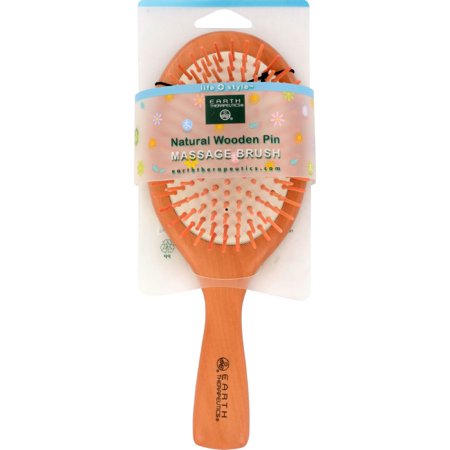 - Earth Therapeutics Natural Wooden Pin Massage Brush Large - 1 Brush