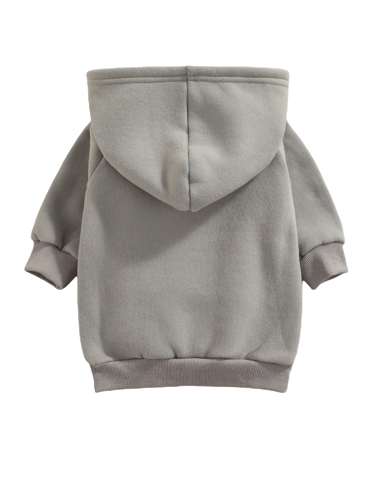 Kid Girl Letter Print Long-sleeve Hooded Shift Dress (Belt is Included)