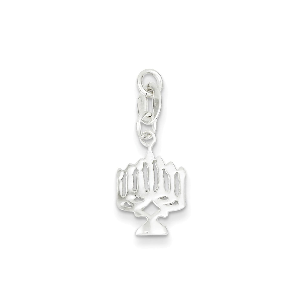 Jewelry Adviser Sterling Silver 3D Ice Skate with w//Lobster Clasp Charm