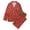Red, variant on Women Pajamas 2 Piece Christmas Candy Cane Print Long Sleeve Lapel Button Pocket Shirt And Trousers Women's Sleepwear L
