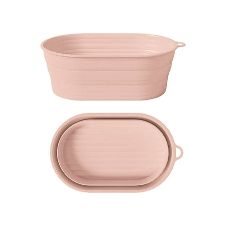 

Clearance! Blecry Bread Silicone Fermentation Basket Pink (Oval) Bread Proofing Basket Silicone Bread Baking Supplies Dough Proofing Bowl Containers Oven Baking Gifts For Bakeware Clearance Sale