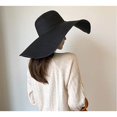 thumbnail image 5 of Sombrero para el sol de playa de verano con ala ancha y flexible para mujer, gorra de paja para fiesta, jardín, viaje, sombrero para el sol (negro, 25 cm), 5 of 5