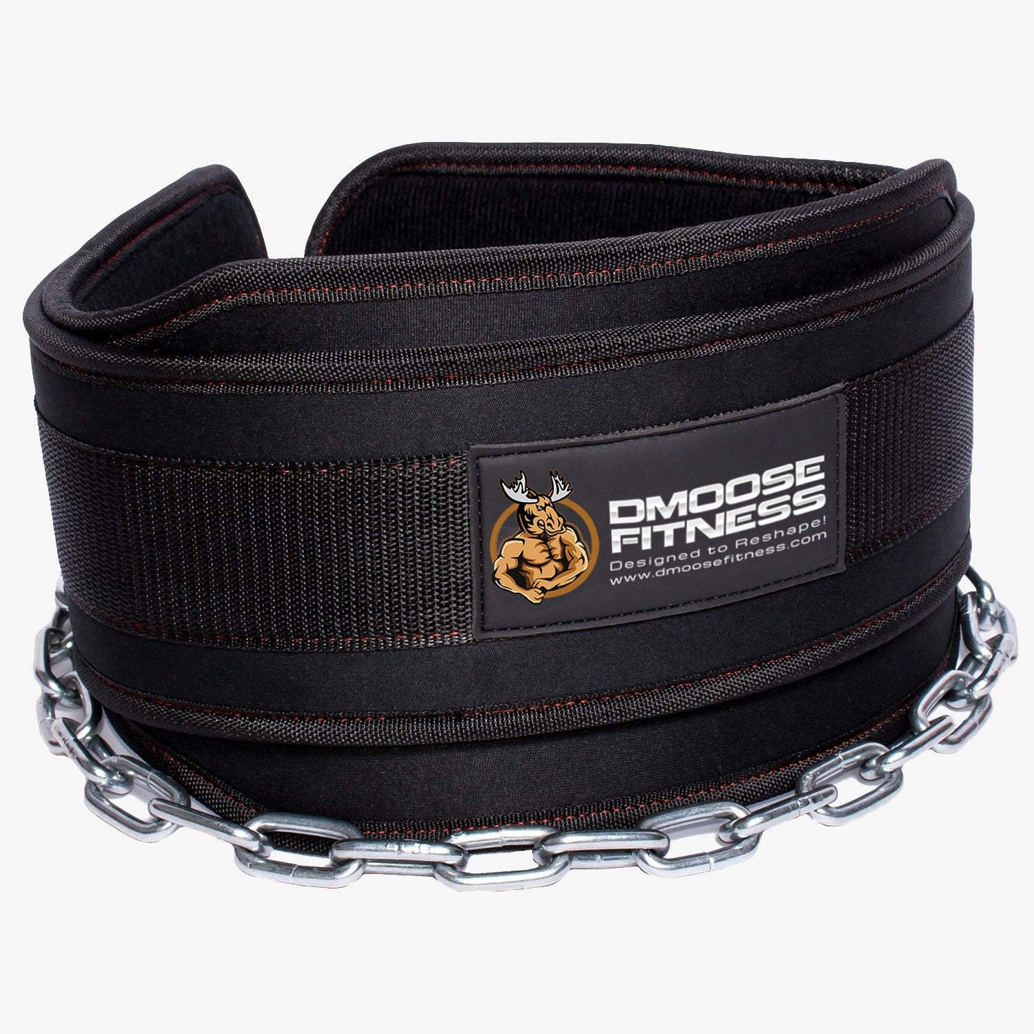 Durable Stitching and D-Rings Dip Belt with Chain-34” Heavy Duty Steel Chain 