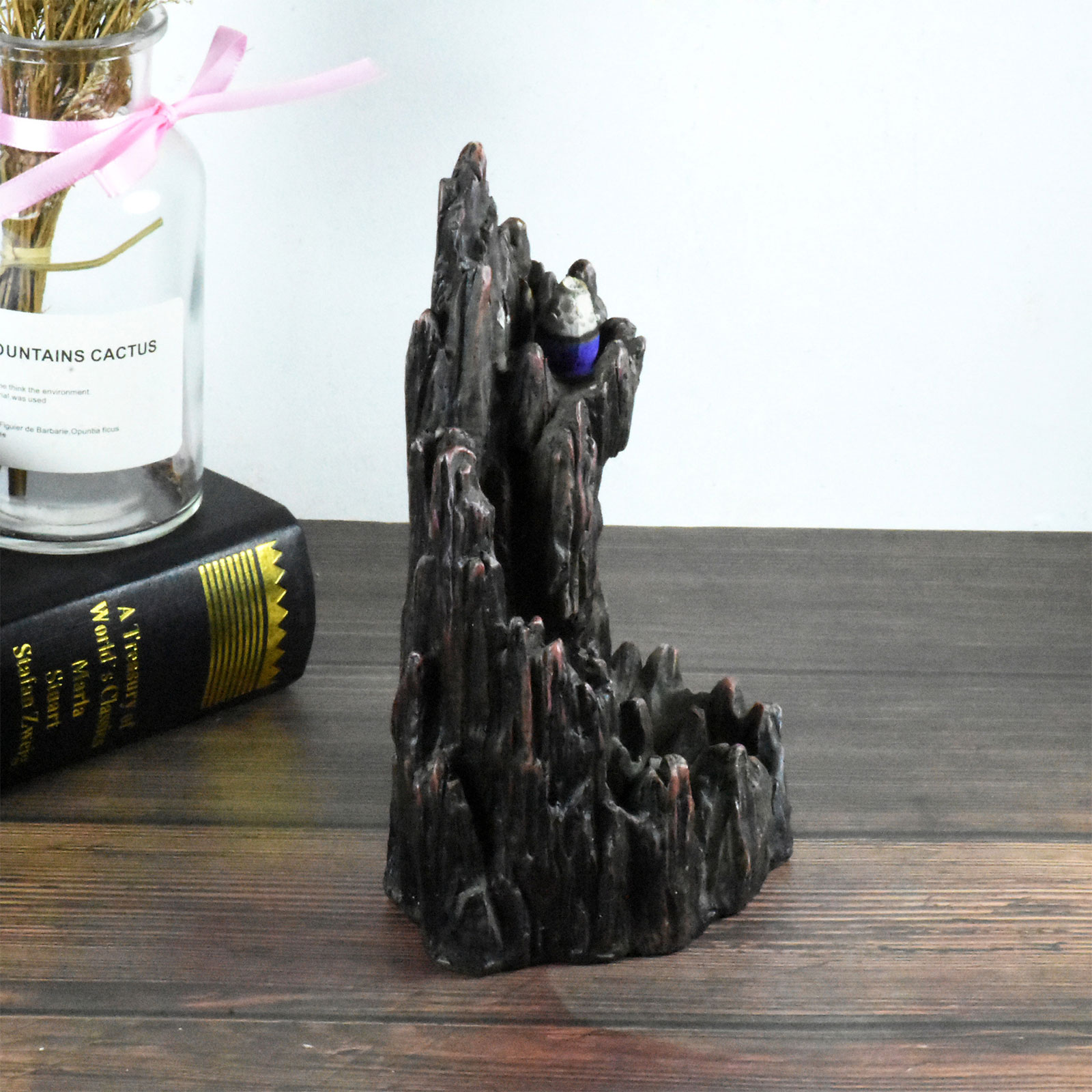 Mountain Backflow Incense for Burner Resin Censer Incense Cone Holder Desktop De