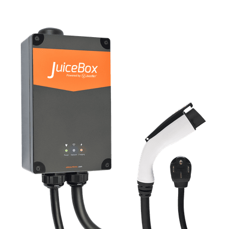 Juicebox - 25 ft Electric Vehicle Charger with 32 Amp NEMA 14-50 - White