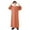 Orange, variant on Arabic Thobe Thobe Long Sleeve Kaftan Crew Robe National Teenage Boys Long Sleeve Embroidered Robe Set Arab Children's Wear Robe Top Shirt Athletic Top